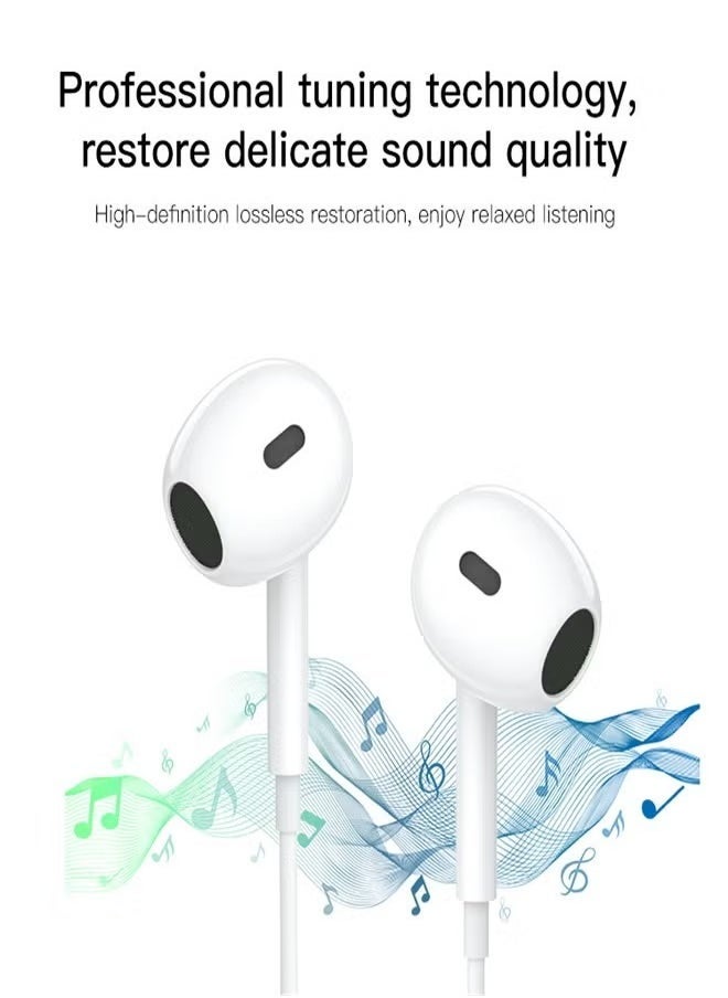Yesido USB-C Headphones for iPhone 16/15, Galaxy S23/S22/S21, iPad Pro, Pixel 7/6 – HiFi Stereo Earbuds with Microphone & Volume Control, Type-C Earphones for Clear Sound & Hands-Free Calls - Image 2