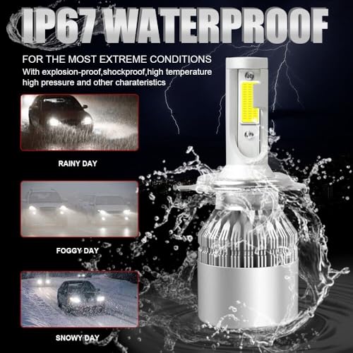 LOVMOTO Universal For Car C6 LED Car H4 All in One White Light Bulb 3800LM 36W LED Car Headlight Conversion Kit (Pack of 2) Comfortable With Bol-ero - Image 5