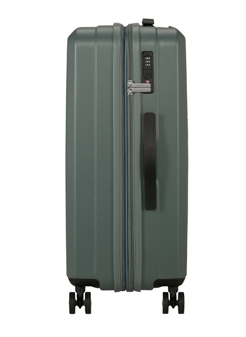 AMERICAN TOURISTER Aerojoy Suitcase, Check-In Size 66 cm / 25 inch, 4 Wheels, Hard Top, ABS, Dark Forest|TSA Lock|Inner Mesh Zippered Divider|Expandable|Cross Ribbons|Lightweight - 3 Years International Warranty - Image 2