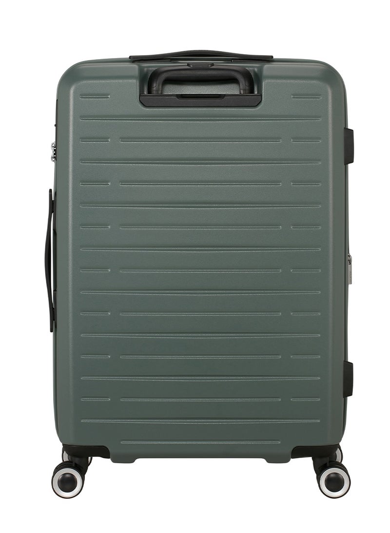 AMERICAN TOURISTER Aerojoy Suitcase, Check-In Size 66 cm / 25 inch, 4 Wheels, Hard Top, ABS, Dark Forest|TSA Lock|Inner Mesh Zippered Divider|Expandable|Cross Ribbons|Lightweight - 3 Years International Warranty - Image 4