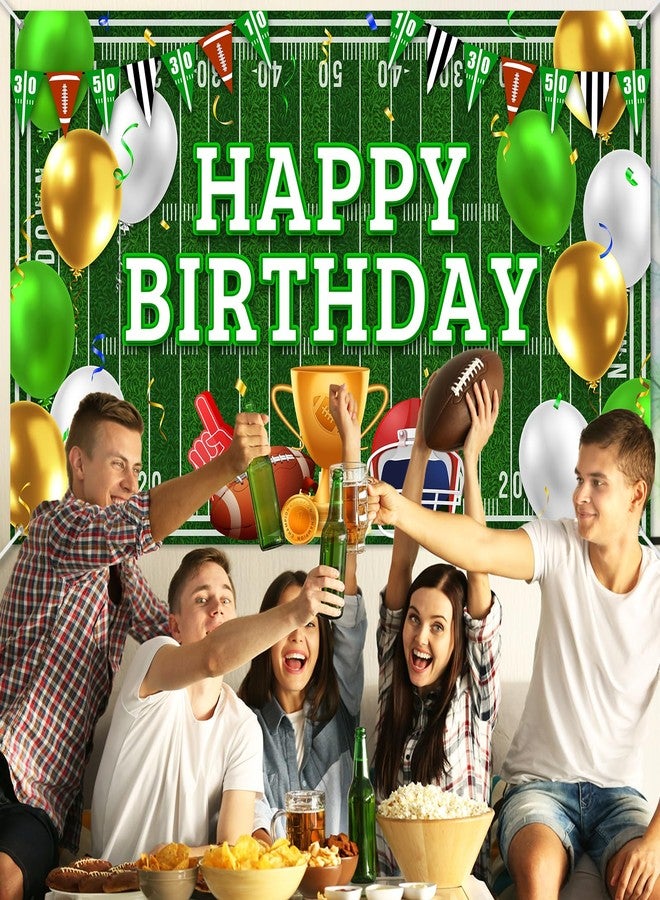 افيزانو لافتة عيد ميلاد سعيد لكرة القدم من أفزانو، خلفية عيد ميلاد سعيد لكرة القدم، زينة حفلات، لافتة حفلة رياضية، ديكور لحفلة الأولاد والأطفال والمراهقين في يوم المباراة (6 × 3.6 قدم) - Image 4