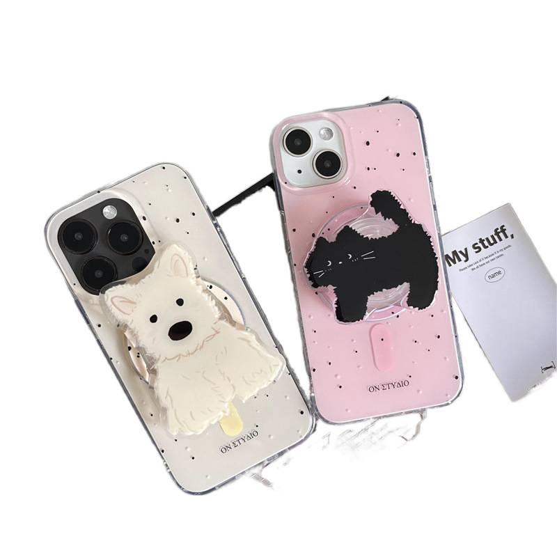 MagSafe Case | TPU | Drop Protection | Kickstand | Polka Dot | Shockproof Cover for iPhone 14 / 14 Plus / 14 Pro / 14 Pro Max - Image 3