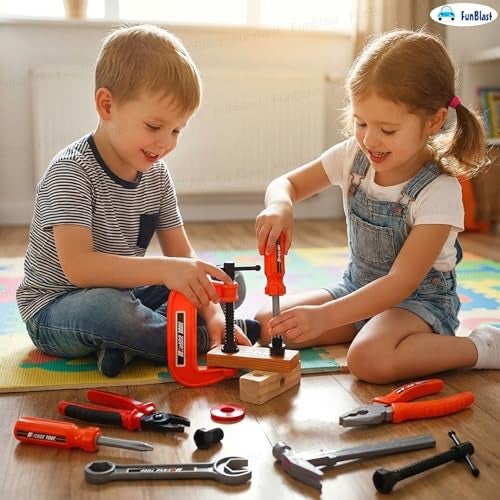 FunBlast Tool Kit Set Toy for Kids, Set of 29 Pcs; Little Engineer Tool Kit Toys, Pretend Play Toys for Boys, Role Play Toys for Toddlers, Learning Toy for Boys, Children (29 Pcs; Multicolor) - Image 4