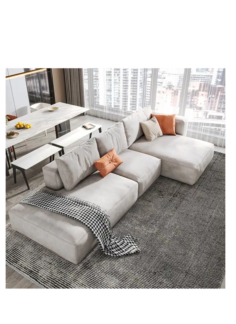 Comfynest Modern L Shape Corner Sofa Set Light Luxury Minimalism Glam Style Sectional Sofa  - Image 2