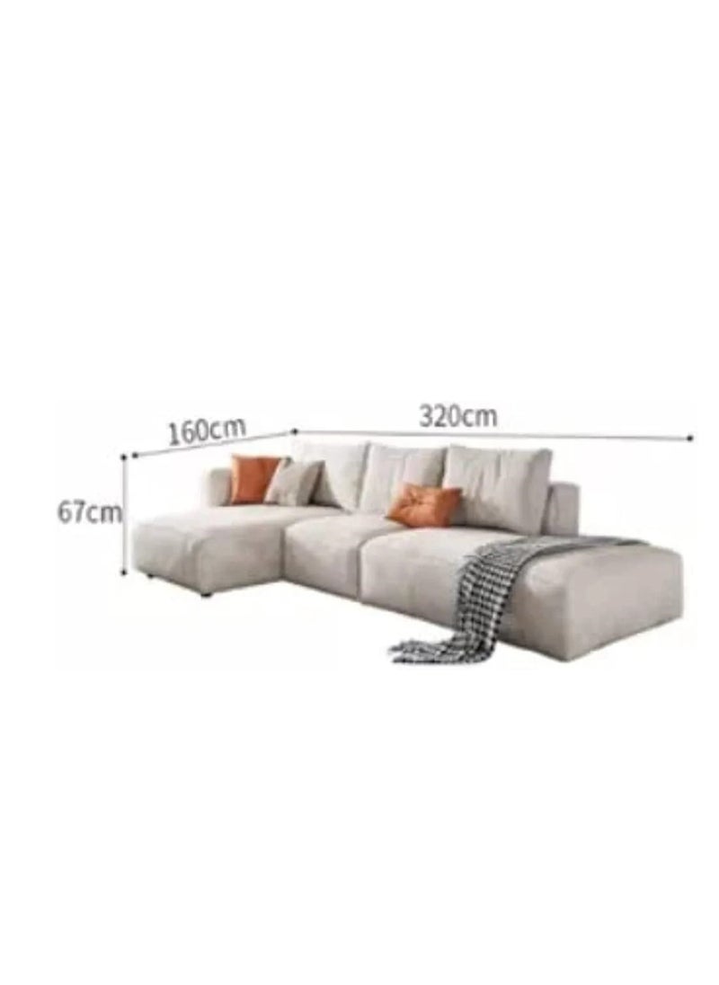 Comfynest Modern L Shape Corner Sofa Set Light Luxury Minimalism Glam Style Sectional Sofa  - Image 3