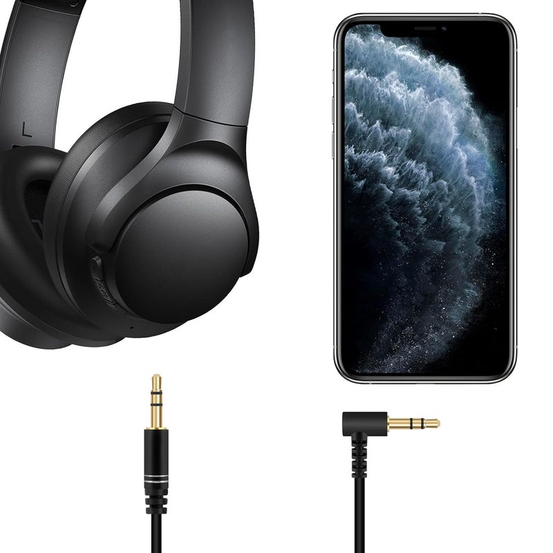 Linkidea Audio Cable for Soundcore H30i, Life Q35/Q30/Q20 Series, Vortex, Q20i, Space Q45/One Headphones, 3.5mm TRS Replacement Aux Cord (5ft / 1.5 m) - Image 4