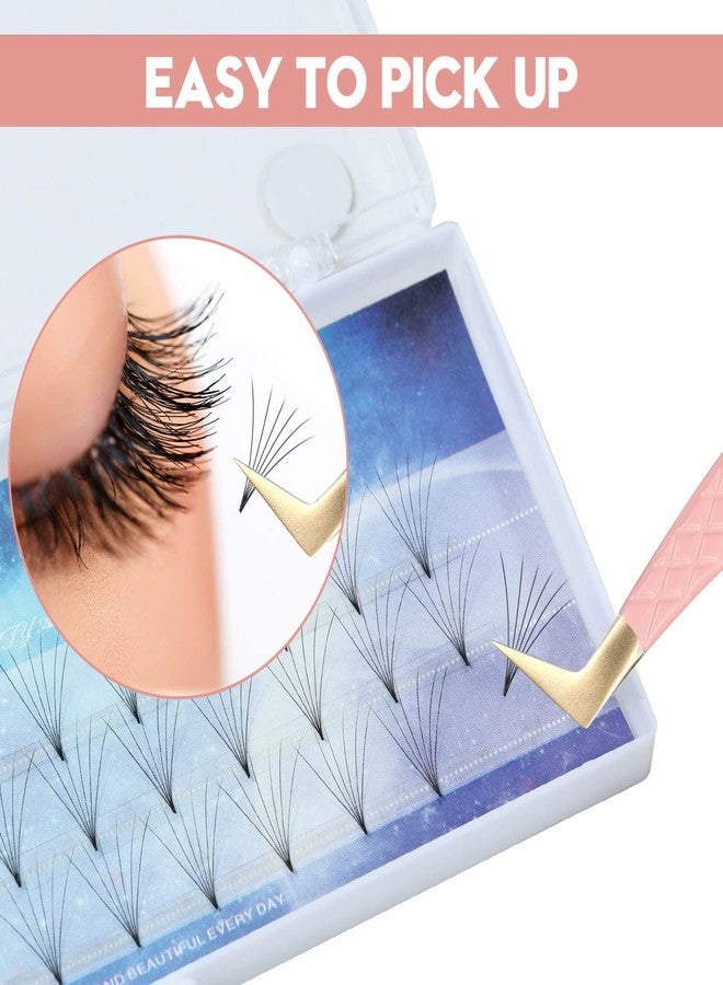 Ms.Queen Fiber Tip Lash Tweezers,Diamond Grip L-Shape Volume Boot Tweezers for Mega Volume Mink Lashes Make Fans - Image 5