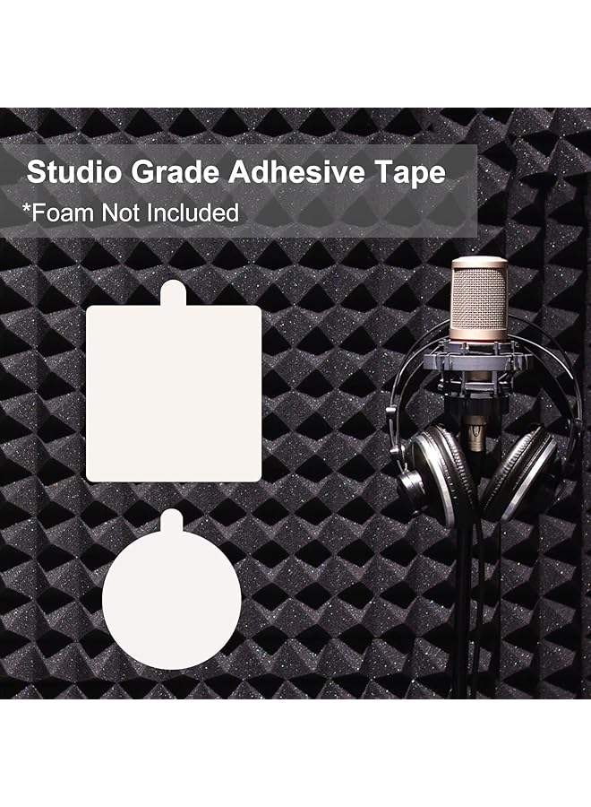 erorex 240Pcs Double Sided Tape For Acoustic Foam Panels Removable Mounting Tape Wall Strong Adhesive Soundproofing Transparent Putty Clear Sticker Heavy Duty 1.4Inch Squares - Image 2