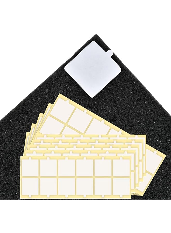 erorex 240Pcs Double Sided Tape For Acoustic Foam Panels Removable Mounting Tape Wall Strong Adhesive Soundproofing Transparent Putty Clear Sticker Heavy Duty 1.4Inch Squares - Image 1