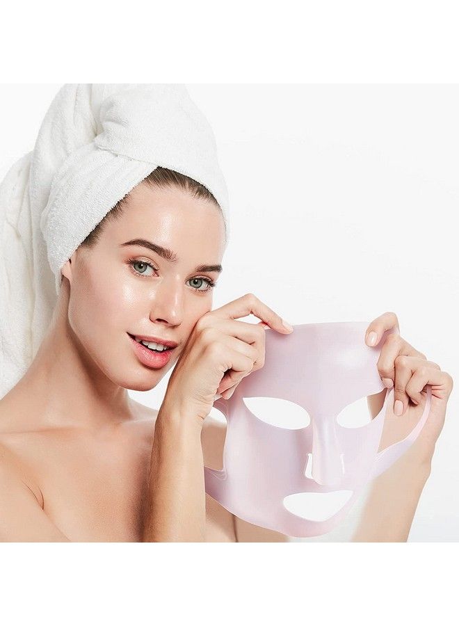 Geoot 2 Pack Reusable Silicone Face Mask Holder Silicon Mask Cover For Sheet Prevent Evaporation(White + Pink) - Image 4