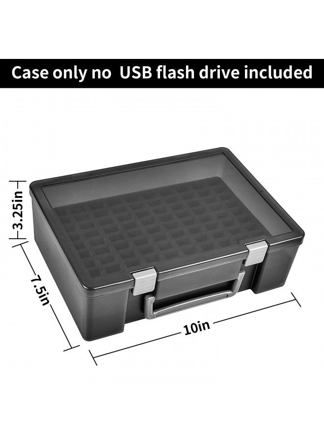 FULLCASE Flash Drive Case USB Memory Stick SD Card Storage Organizer- Holds 104pcs Thumb Drive Electronic Accessories Holder for Sandisk/for Samsung/for Inland/for PNY/for Netac (Gray)  - Image 4