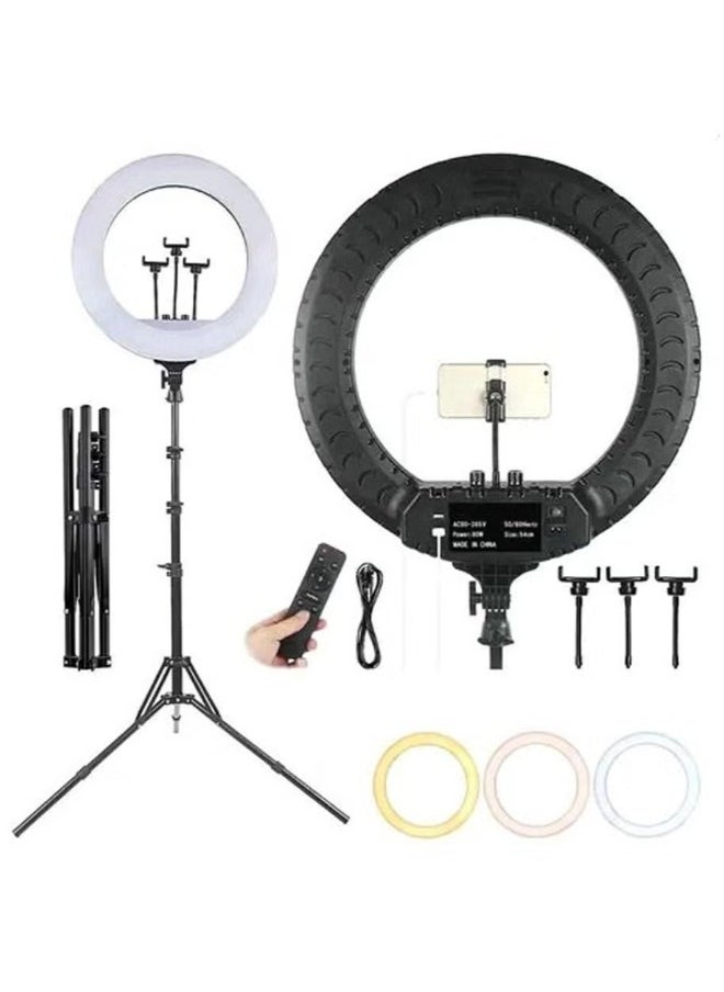 ACLIX 21 Inch Ring Light Tripod Mount with 3 Phone Bracket, LED Soft Ring Light with Remote Control  - Image 5