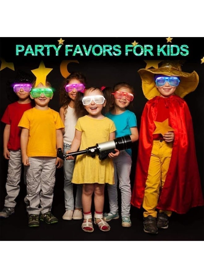 5 جهاز كمبيوتر شخصي نيون ضوء النظارات أدى ضوء المصارع وامض نظارات شمسية للأطفال الكبار الحزب - Image 5