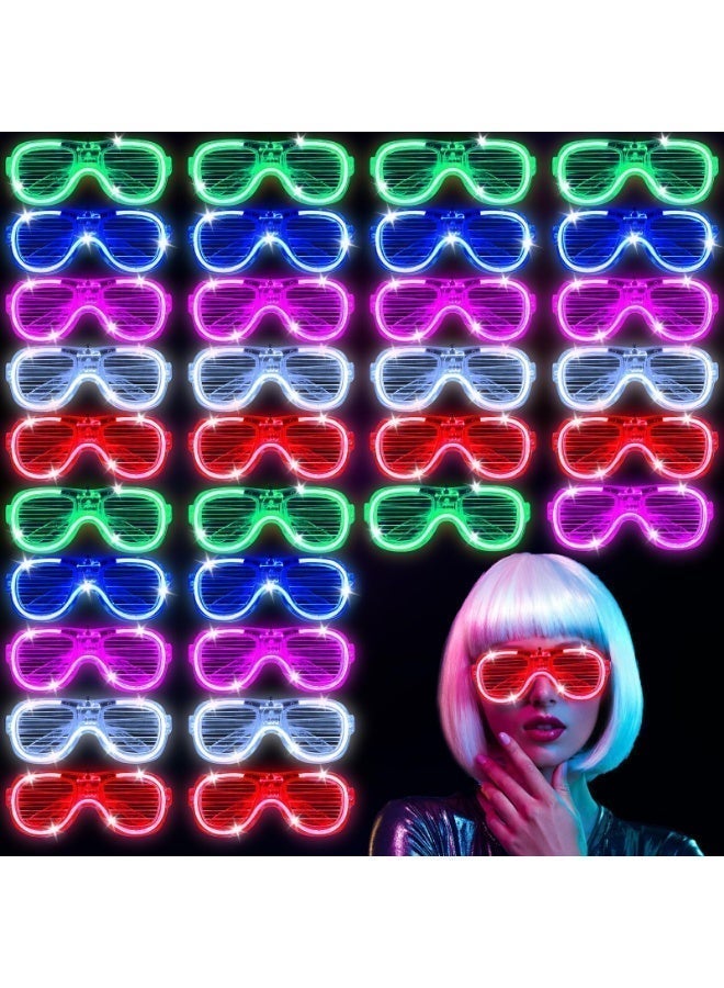 5 جهاز كمبيوتر شخصي نيون ضوء النظارات أدى ضوء المصارع وامض نظارات شمسية للأطفال الكبار الحزب - Image 2