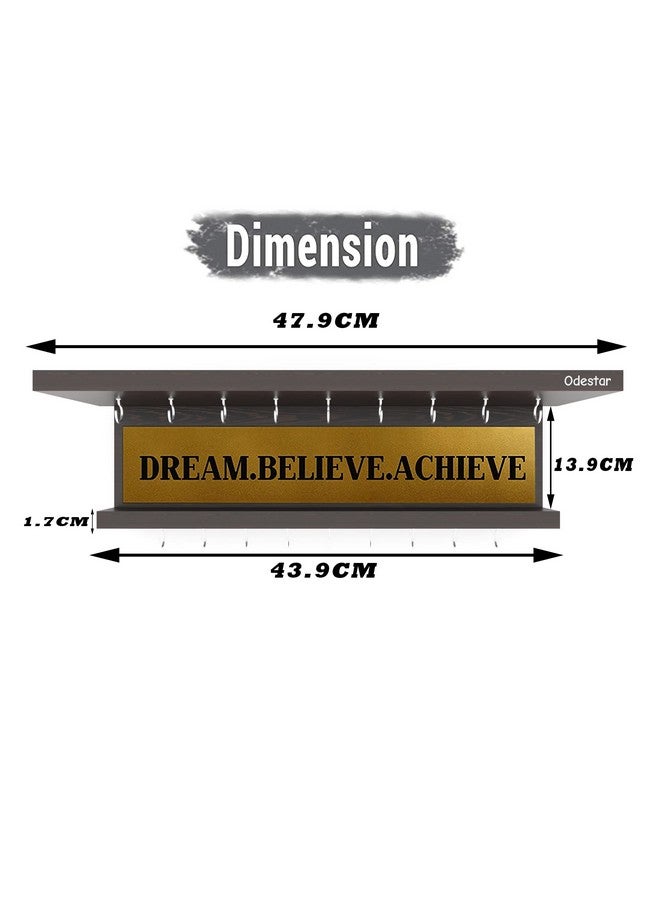 Odestar Engineering Wood Premier Award Medal Display Rack and Trophy Shelf- (Brown, Large) - Image 5