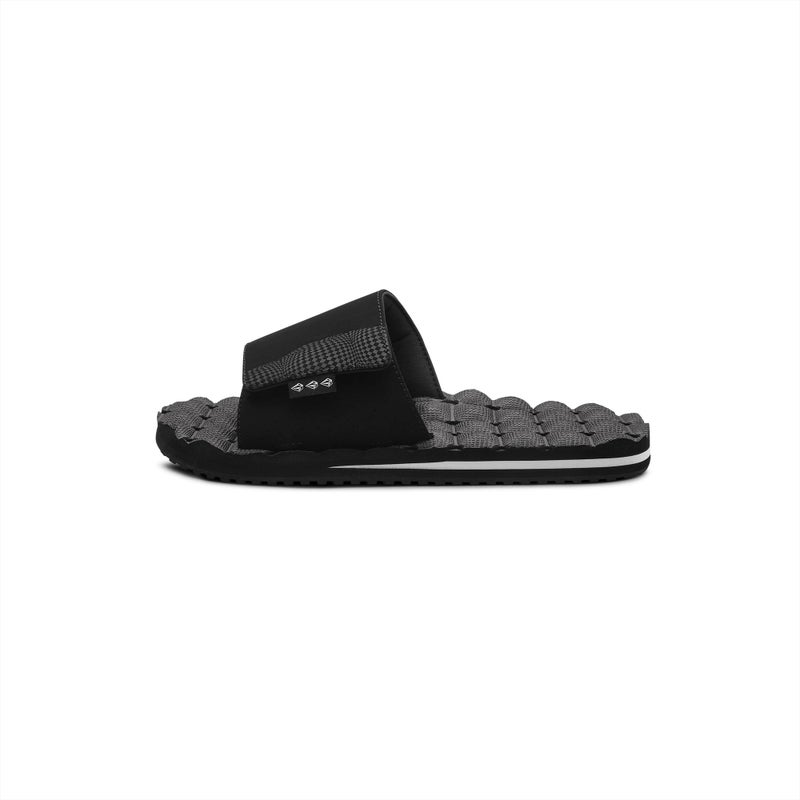 Volcom Men's Recliner Sandals â€“ Water-Friendly Flip Flops with Recliner Comfort Foam Footbed, Black White, 10 - Image 3