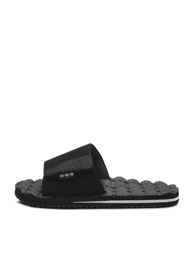 Volcom Men's Recliner Sandals â€“ Water-Friendly Flip Flops with Recliner Comfort Foam Footbed, Black White, 10 - Image 1