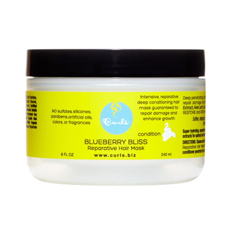 Curls Blueberry Bliss Hair Mask and Moisturizer Bundle - Repair, Protect, Restore, Grow, and Refresh 8 Fl Oz and 8oz - Image 2