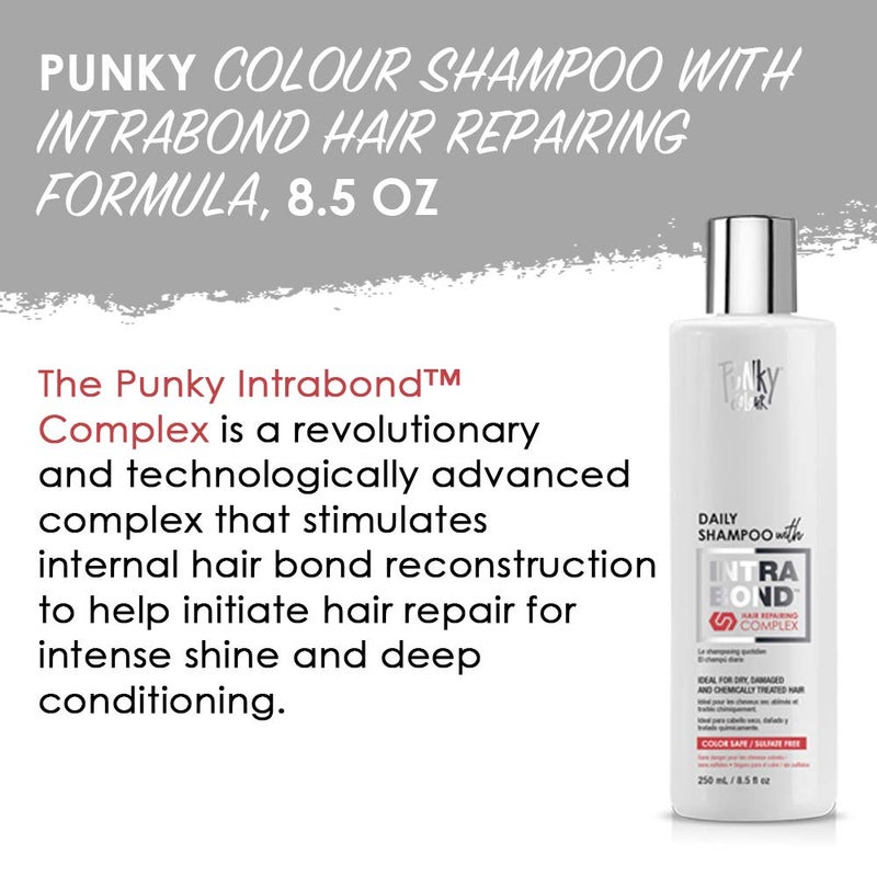 Punky Daily Shampoo with IntraBond Hair Repair Complex - Bond Repair Shampoo, Anti-Breakage, Strengthening Color-Safe & Sulfate-Free, 8.5 fl oz - Image 3