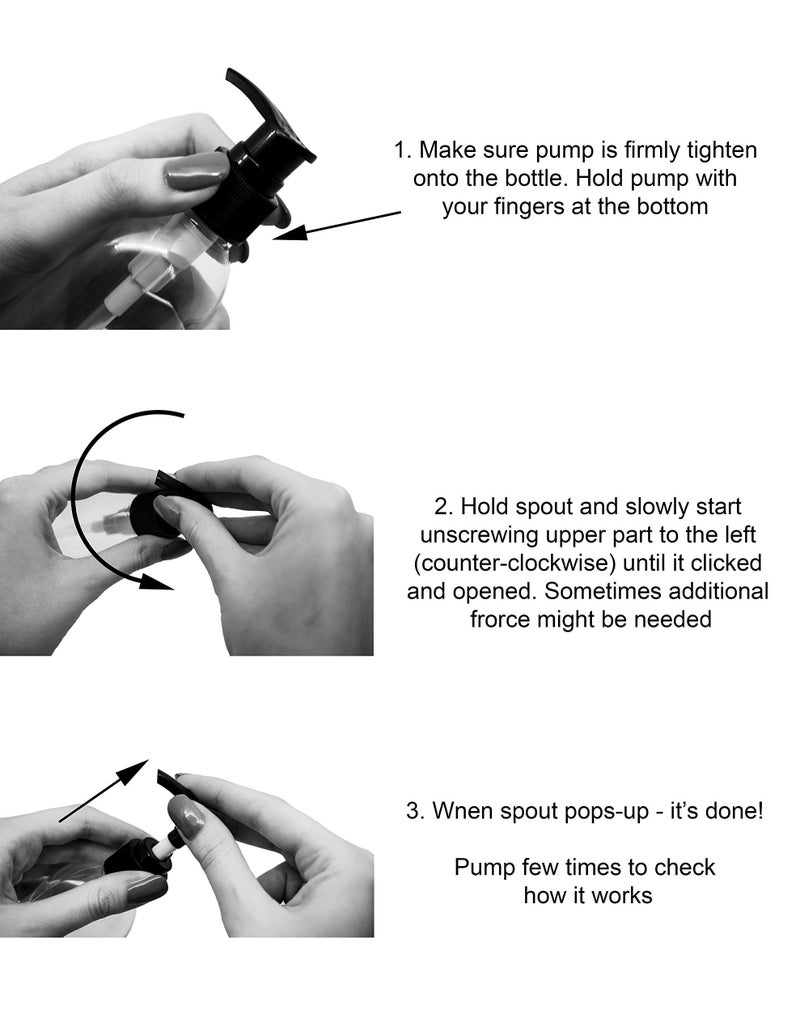 BRIGHTFROM Plastic Bottles with Pump Dispenser, 8 OZ Empty, BPA Free Refillable Containers for Body Wash, Moisturizer, Face Cream, Liquid Soap - Clear/White - 2 Pack - Image 4