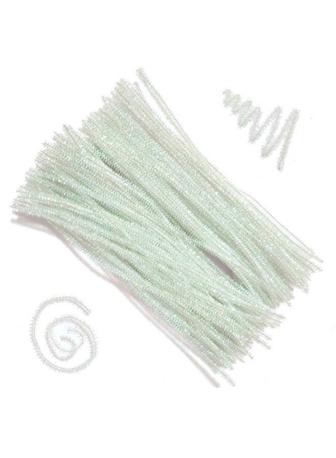 Carykon 200 Pcs Glitter Tinsel Creative Arts Stems Pipe Cleaners12 Inch (Colorful White) - Image 1