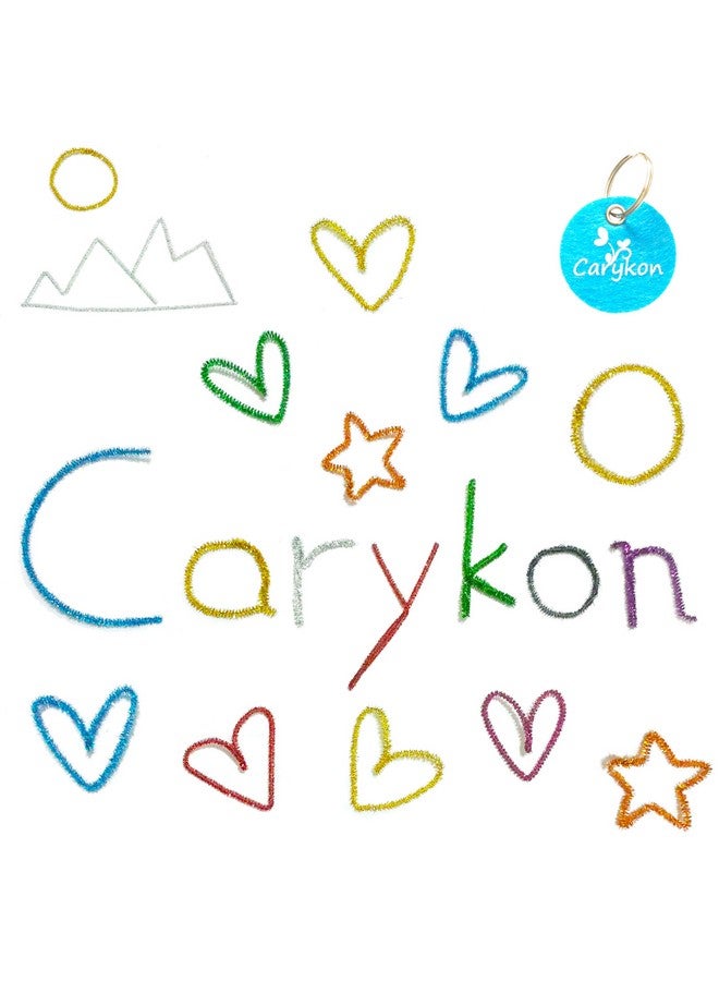 Carykon 200 Pcs Glitter Tinsel Creative Arts Stems Pipe Cleaners12 Inch (Colorful White) - Image 5