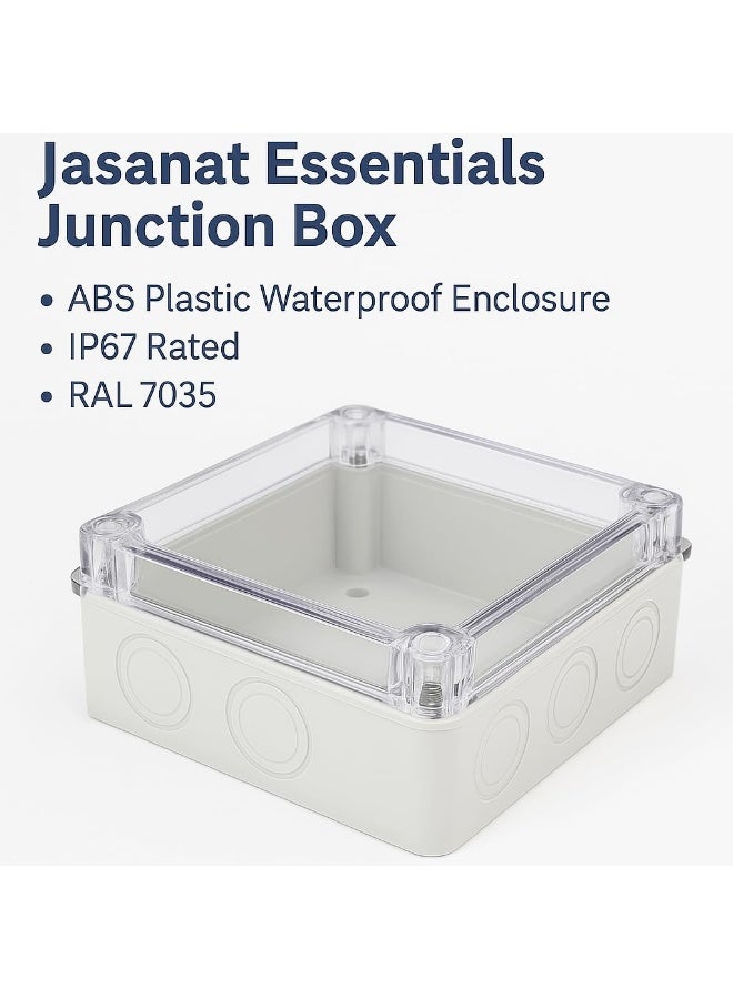 HASANAT ESSENTIALS صندوق التوصيل من هسنت أساسيات بلاستيك ABS مقاوم للماء IP67 (IP67 310 × 230 × 180 مم شفاف) - Image 2