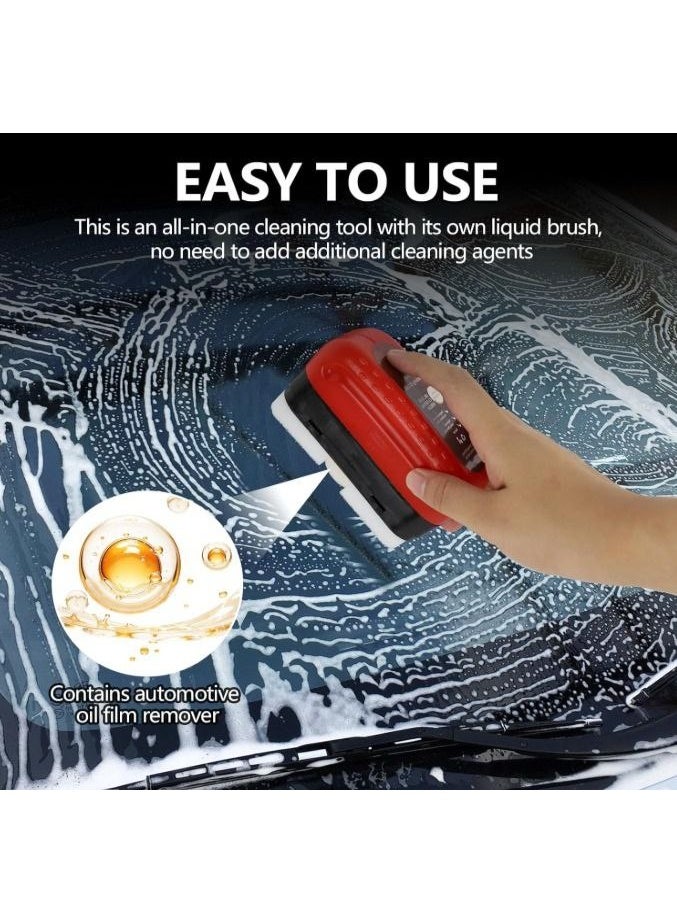 Automotive Oil Film Cleaning Brush, Glass Cleaning Board, Car Windshield Cleaner & Remover, Powerful Visual Effect Enhancer - Image 2