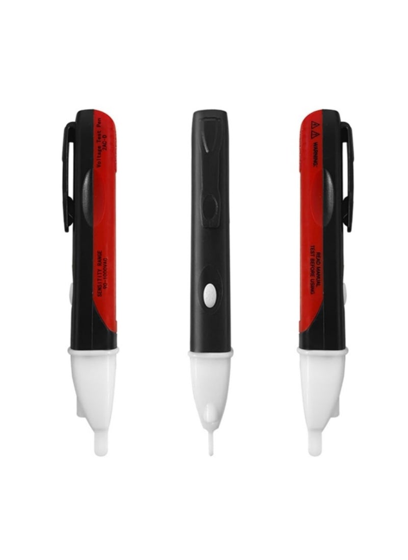 Mmmon Voltage Tester Pen, Voltage Detector Non-Contact Voltage Alert Sensor 90-1000V AC Socket Tester (Red)  - Image 2