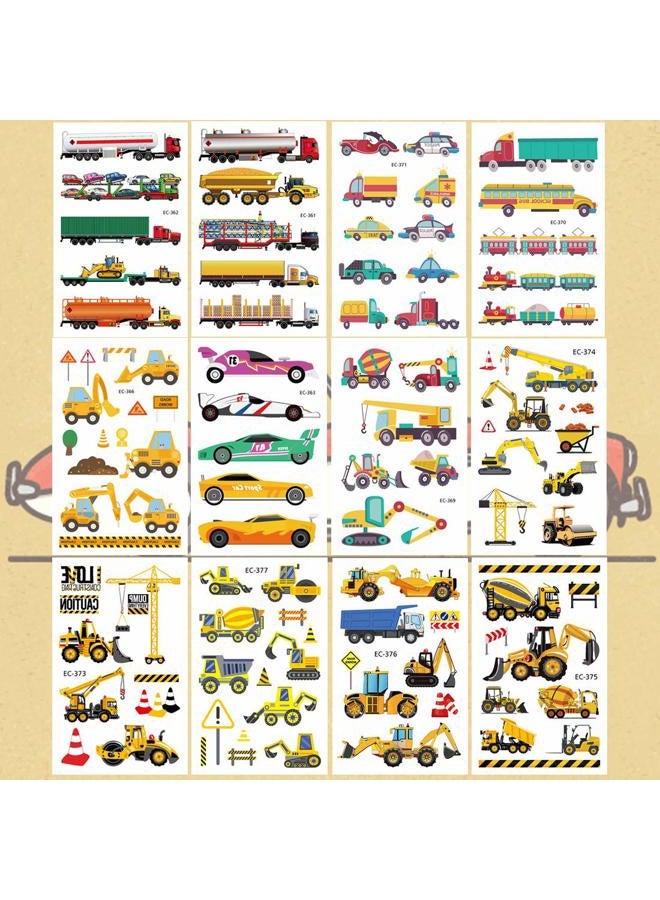 Ooopsiun Cars and Trucks Temporary Tattoos for Boys - 100 Tattoos, Cars Construction Decorations Supplies Favors for Kids Boys - Image 2