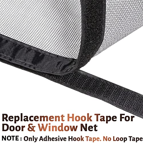 TurtleGrip, Self Adhesive Hook Tape Roll (Without loop tape) & Thumbnails with Strong Glue for Magnetic Door Net & Window Net Replacement Accessory (Black, 20mm width x 6 meters) - Image 4