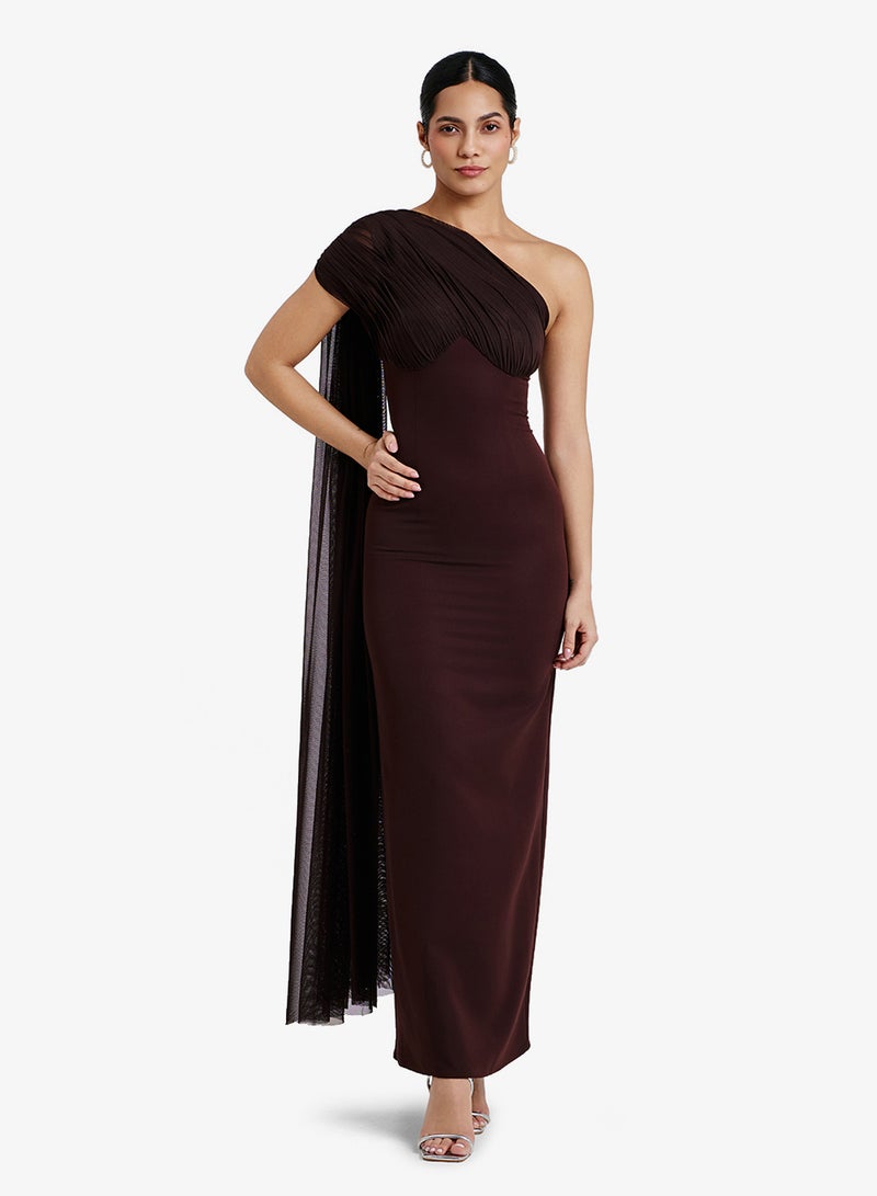 CHASE One Shoulder Maxi Dress - Image 1