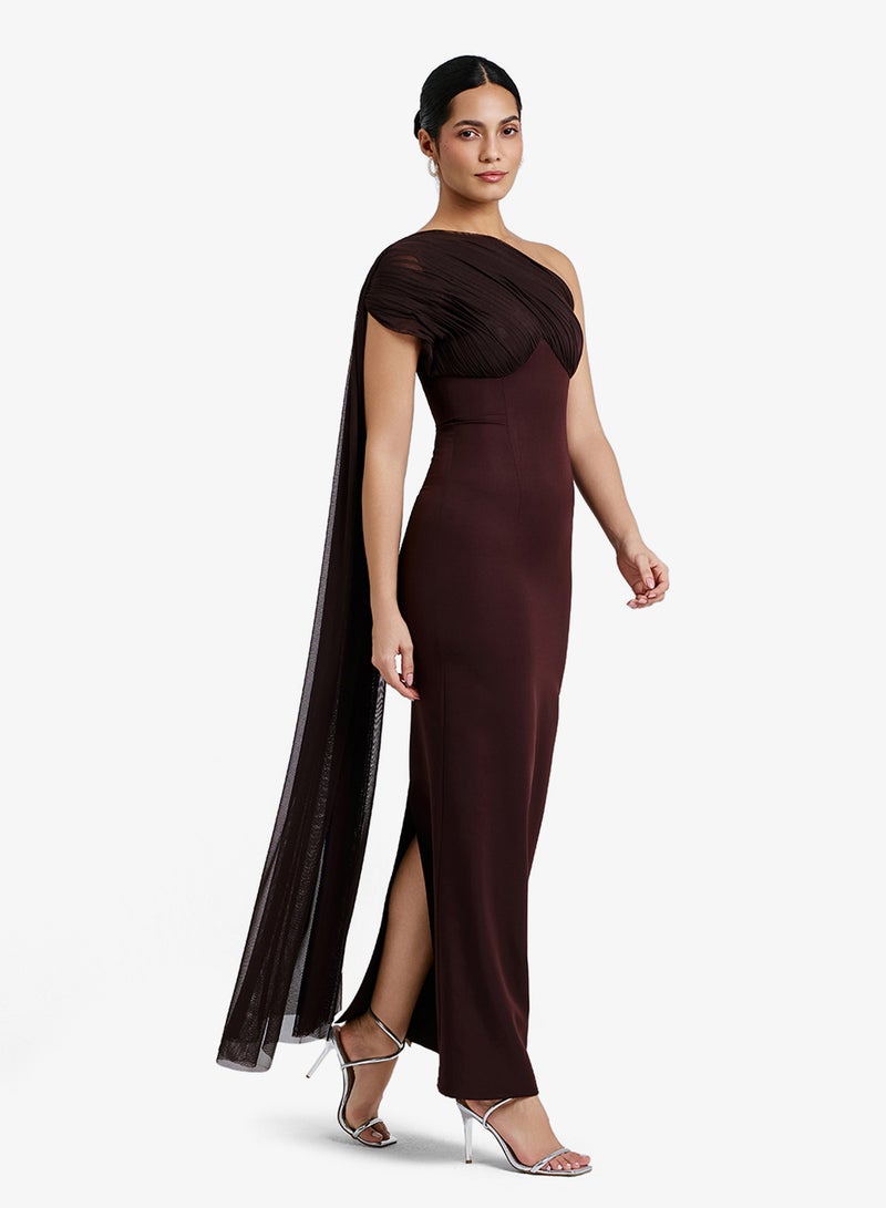CHASE One Shoulder Maxi Dress - Image 4