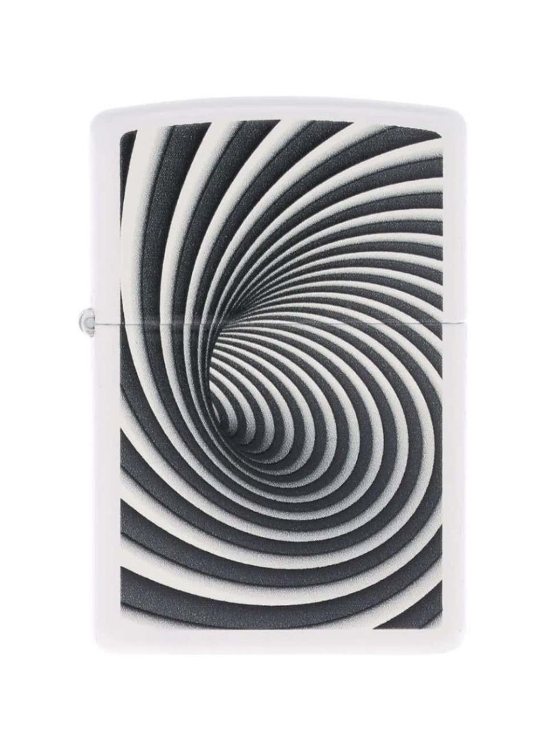 Zippo Spiral Windproof Lighter (Silver & Black) 28440 - 214 - Image 1