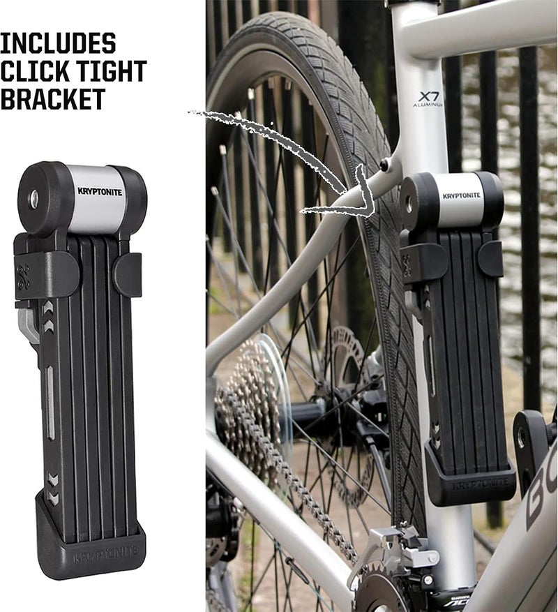 Kryptonite Kryptolok 610 S Folding Bike Lock, Compact Lightweight High Security Anti-Theft Foldable Bicycle Lock with 2 Keys and Mount for E-Bikes Scooter Road Mountain Bikes, 100cm (39 in) - Image 2