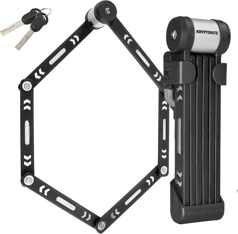 Kryptonite Kryptolok 610 S Folding Bike Lock, Compact Lightweight High Security Anti-Theft Foldable Bicycle Lock with 2 Keys and Mount for E-Bikes Scooter Road Mountain Bikes, 100cm (39 in) - Image 1