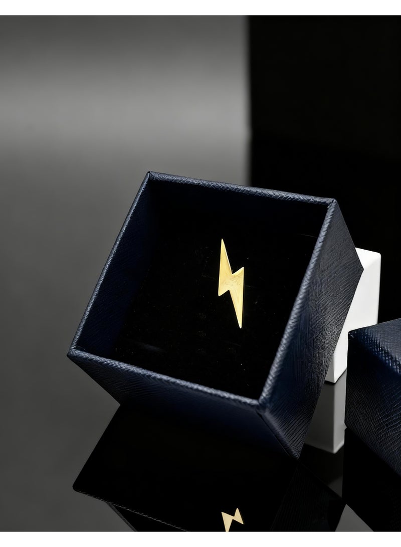 HomeNoor Geometric Lightning Bolt Brooch, Premium Stainless Steel Lapel Pin, Stylish Suit Accessory for Business, Wedding, Formal & Casual Wear, Perfect Gift for Men & Women - Image 4