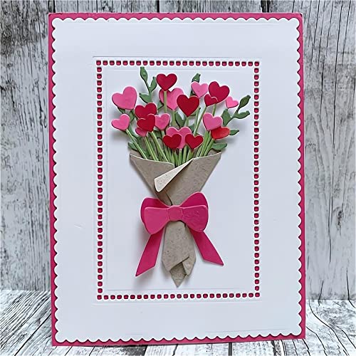 CYFUN DESIGN Heart Shape Flower Metal Cutting Die for Card Making Scrapbooking Handmade Paper Crafts Embossing Stencil Photo Album Decor DIY Template - Image 5