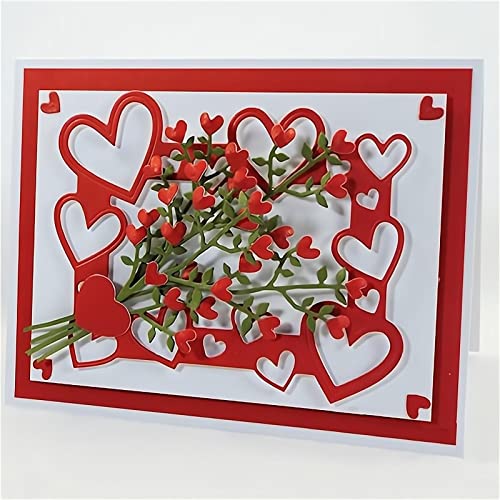 CYFUN DESIGN Heart Shape Flower Metal Cutting Die for Card Making Scrapbooking Handmade Paper Crafts Embossing Stencil Photo Album Decor DIY Template - Image 4