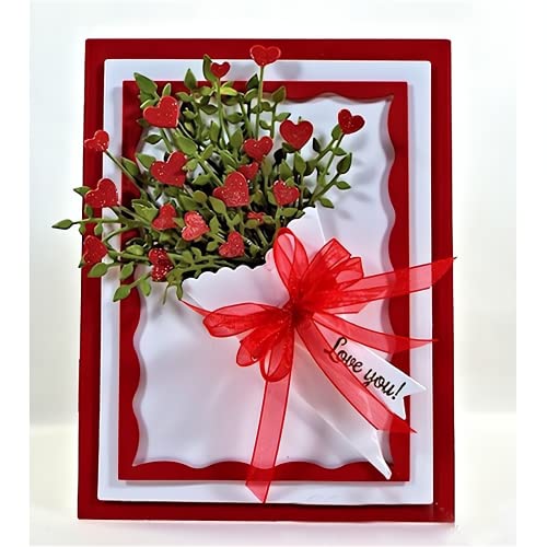 CYFUN DESIGN Heart Shape Flower Metal Cutting Die for Card Making Scrapbooking Handmade Paper Crafts Embossing Stencil Photo Album Decor DIY Template - Image 3