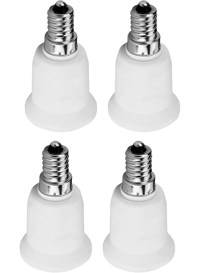The Bros E14 to E27 base screw light lamp bulb holder adapter (pack of 4) - Image 1