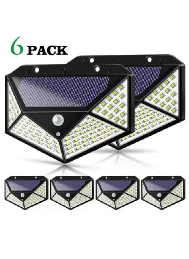 JAJEEK 6 Pack Solar Outdoor LED Lights with Light Reflector – Waterproof, Energy-Efficient, Motion-Sensing, for Front Door, Yard, Garage, Deck, Patio Lighting | Outdoor Garden Security Lights | Weather-Resistant, Long-Lasting, Easy Installation - Image 1