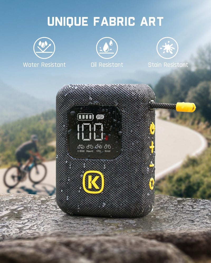 Fanttik X8 Ace Bike Pump 150PSI Fast Portable Tire Inflator, Cordless Rechargeable Electric Bicycle Air Pump, Auto Stop, with Presta and Schrader Valve for Fat, Mountain Bike, City Bike, Road Bike - Image 3