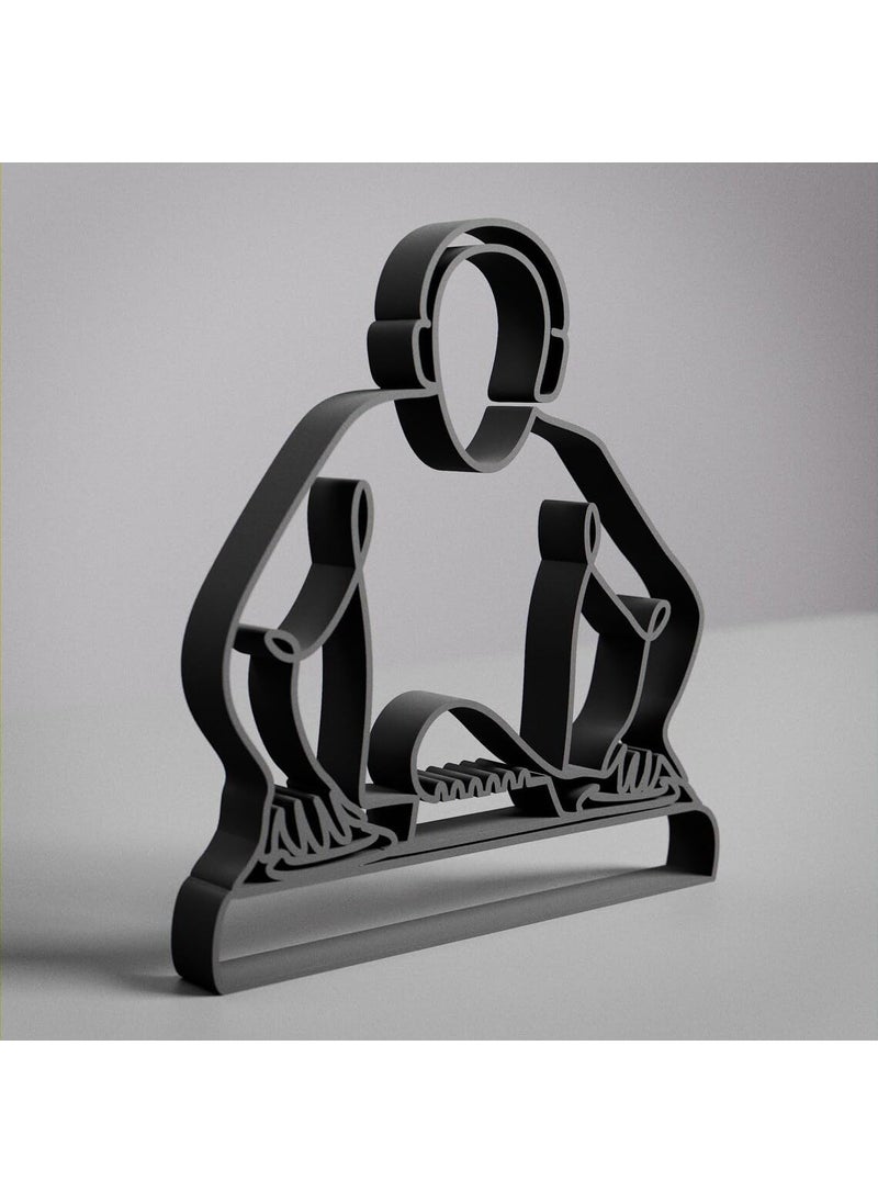 EROTNGO EROTNGO DJ Line Art Sculpture Unique DJ Decor for Home Minimalist MusicThemed Art Modern Tabletop Decoration for Music Lovers  - Image 4