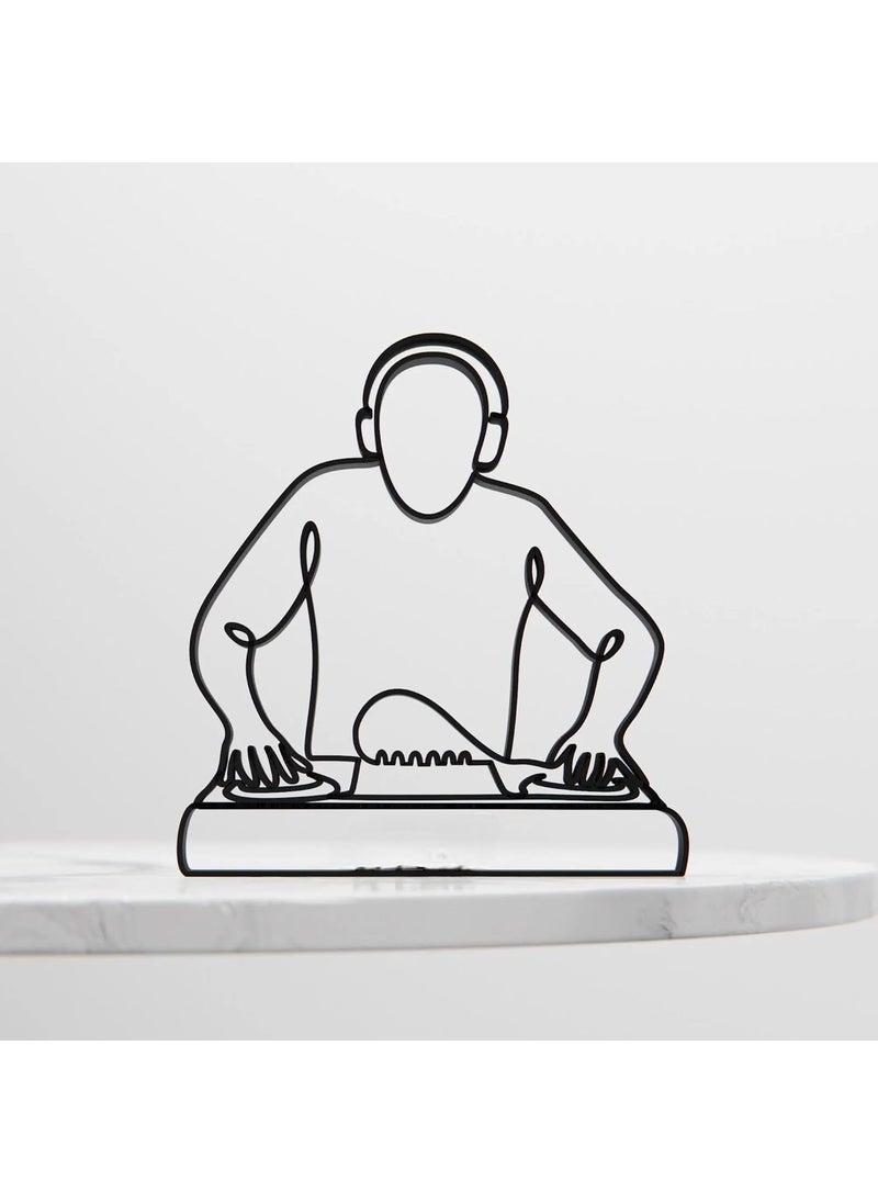 EROTNGO EROTNGO DJ Line Art Sculpture Unique DJ Decor for Home Minimalist MusicThemed Art Modern Tabletop Decoration for Music Lovers  - Image 5