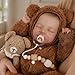 SCOM 20 Reborn Baby HandPainted Hair Lifelike Vinyl Limbs Soft Cloth Body Weighted 7Piece Gift Set Magnetic Pacifier Bottle Diaper Realistic Newborn Doll for Ages 3 - Image 2