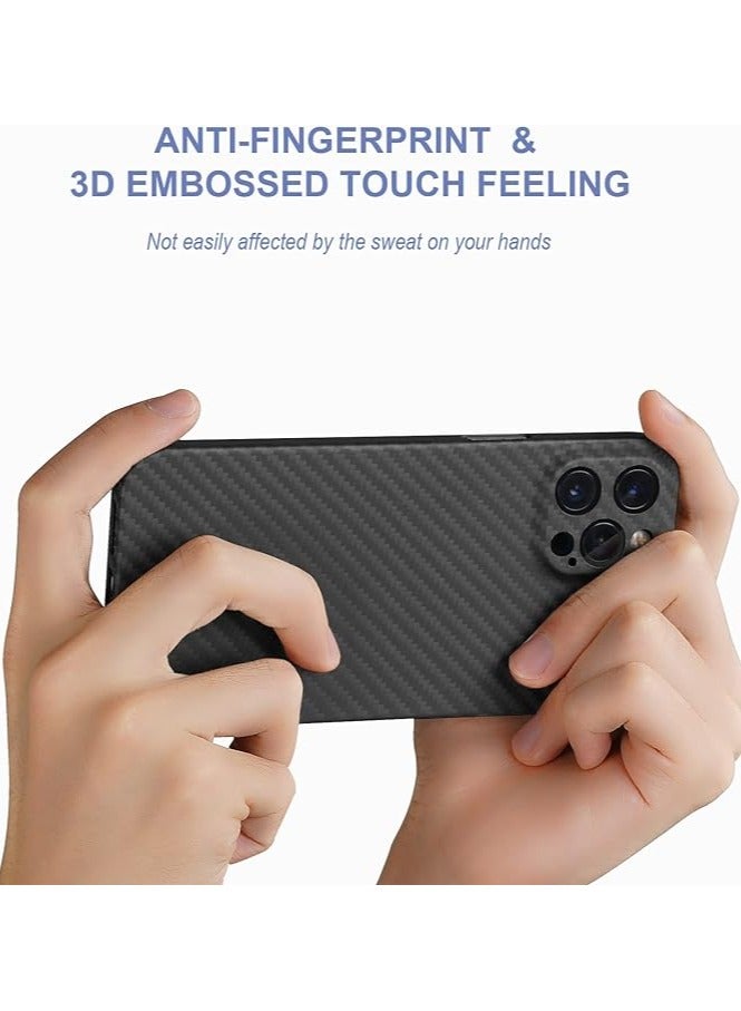 iPhone 15 Pro Case Carbon Textured Real Aramid Fiber Ultra Thin Durable Anti-Drop Cover Lens Protection - Image 4