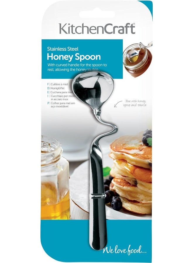 KitchenCraft ملعقة عسل من الفولاذ المقاوم للصدأ من كتشوني، مع بطاقة - Image 4