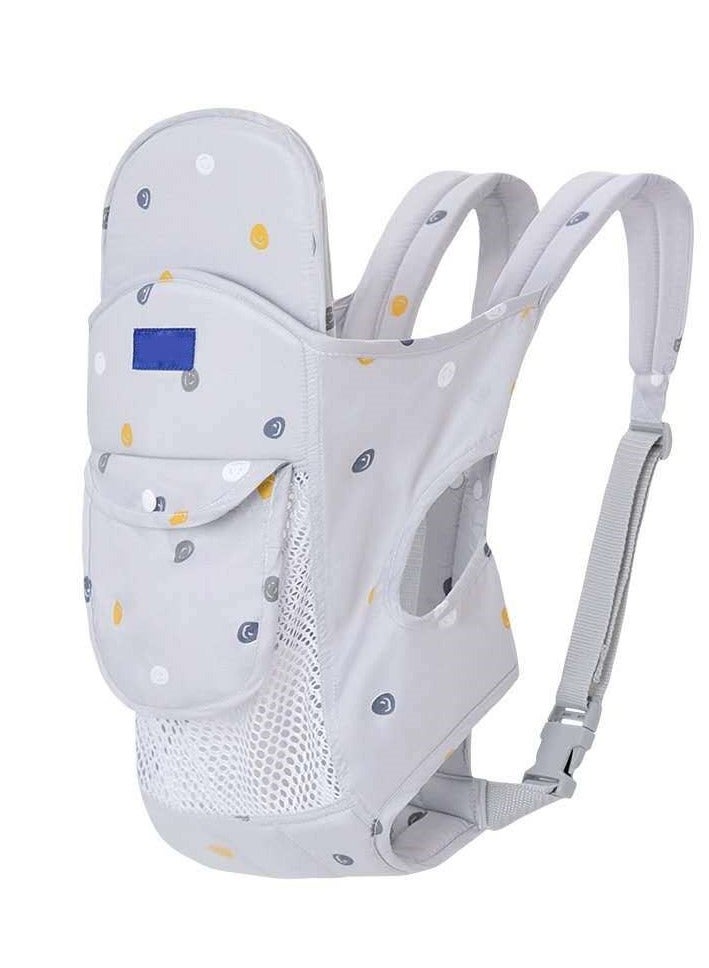 DOOKOO Baby Adjustable Wraps Carrier Ergonomic Front Facing/Back Carriers with Essentials Storage Pocket for Newborn to Toddler 0-15kg One Size Fits All - Image 1