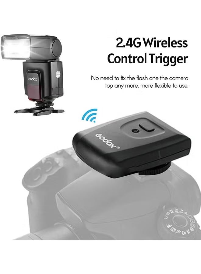 جودوكس GODOX TT520Ⅱفلاش إلكتروني عالمي على الكاميرا Speedlite + AT-16 2.4G جهاز إرسال لاسلكي - Image 2